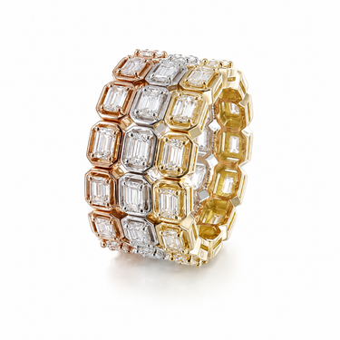 BAGUE ALLIANCE EMERAUDE 3 OR