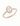 BAGUE SOLITAIRE OVALE SERTIE DE DIAMANTS OR ROSE 0,70CTS
