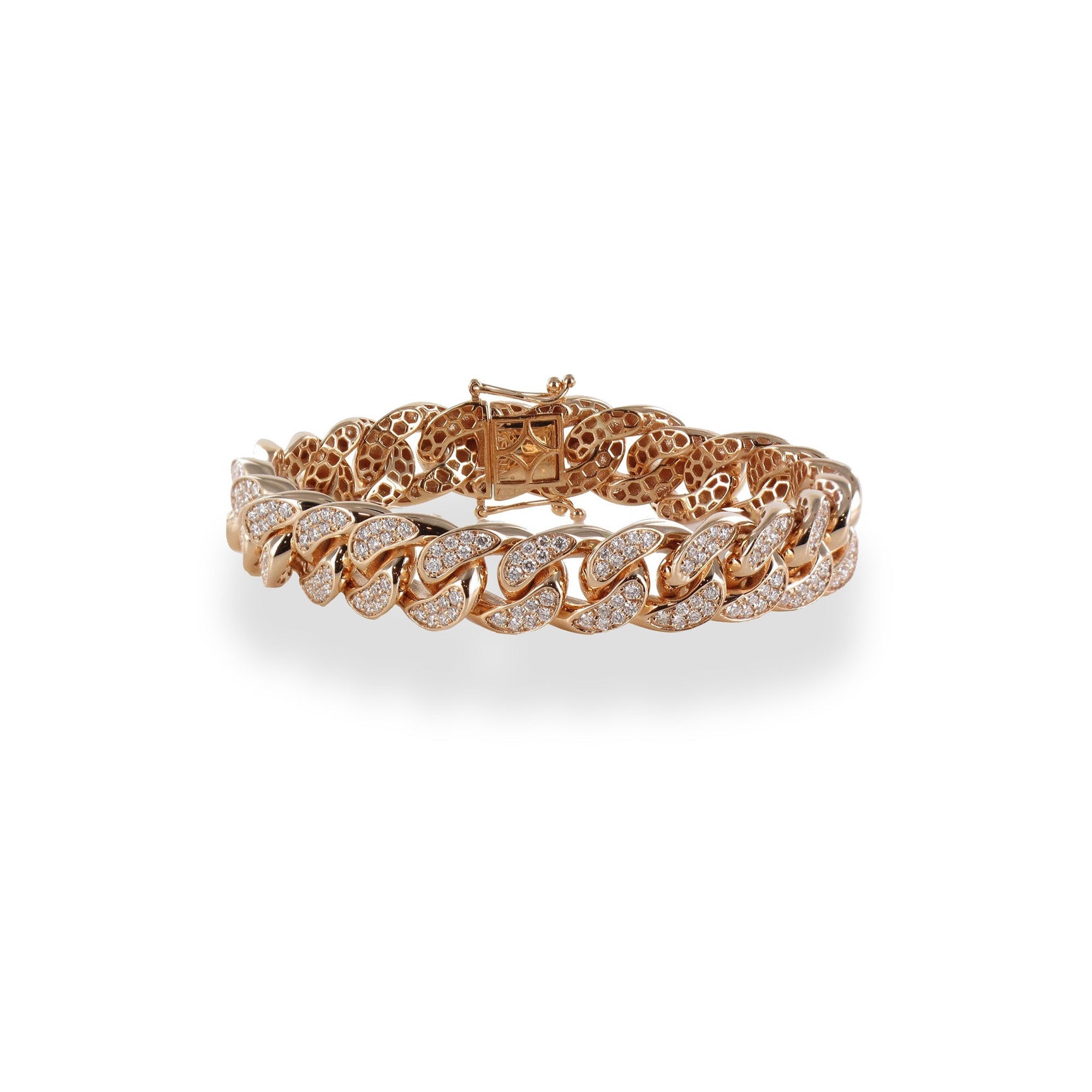 GOLD AND DIAMOND CURB BRACELET – EDOUARD NAHUM - Main Image