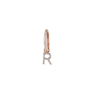 BOUCLE D'OREILLE LETTRE DIAMANTS