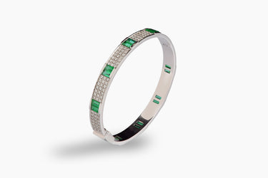 VICTORIO DIAMOND AND EMERALD BRACELET