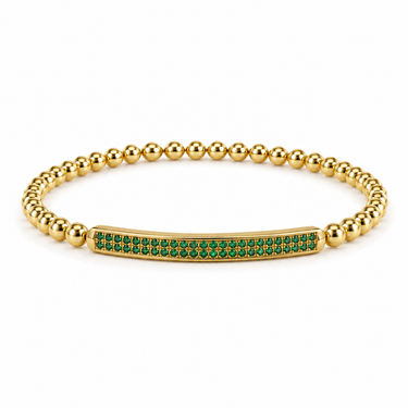BRACELET BOY OR BLANC EMERAUDE