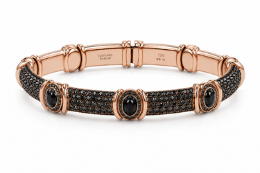 GOLD AND DIAMOND CURB BRACELET