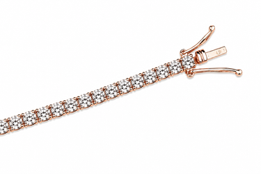 BRACELETS LIGNE EN DIAMANTS GRAND MODÈLE OR ROSE
