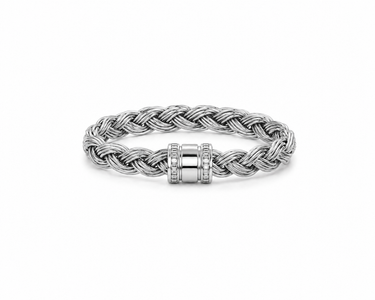 GOLD AND DIAMOND CURB BRACELET