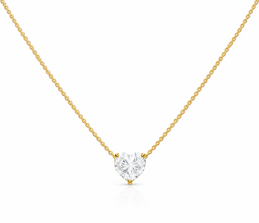 COLLIER DIAMANT COEUR OR JAUNE 2,01CTS