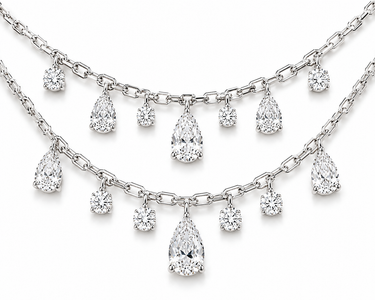COLLIER POIRES 2 RANGS