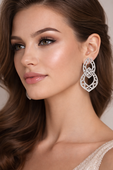 SAPPHIRE COLOR CREOLE EARRINGS