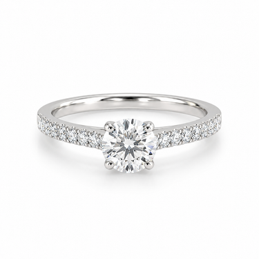 BAGUE SOLITAIRE SERTIE