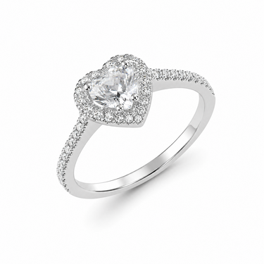 BAGUE SOLITAIRE COEUR