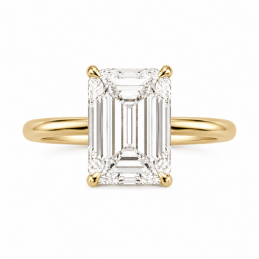 BAGUE SOLITAIRE TAILLE EMERAUDE 3,80CTS