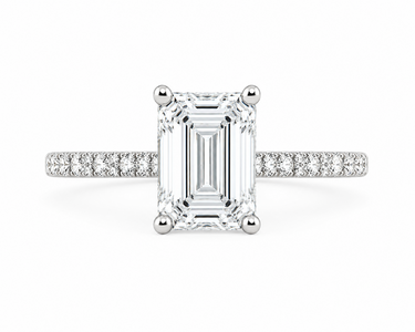 BAGUE SOLITAIRE TAILLE EMERAUDE 1,50CTS