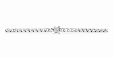 GOLD AND DIAMOND CURB BRACELET