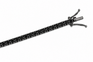 BRACELETS LIGNE OR NOIR DIAMANTS NOIRS