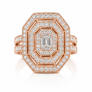 BAGUE PERLA OR ROSE