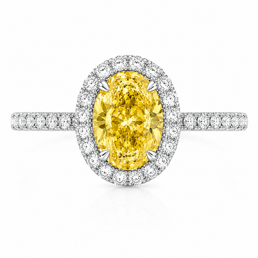 BAGUE SOLITAIRE OVALE JONQUILLE 2,32CTS