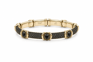 GOLD AND DIAMOND CURB BRACELET