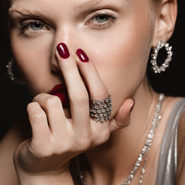 BAGUE ENROULE 5 RANGS DIAMANTS