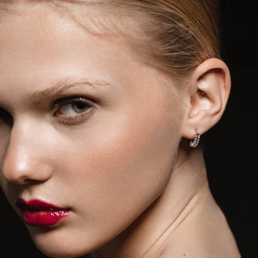 BOUCLES D'OREILLES MINI CREOLE BAGUETTE