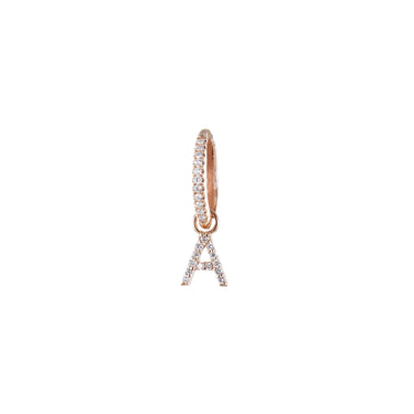 BOUCLE D'OREILLE LETTRE DIAMANTS